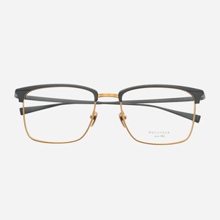 眼镜架SWING 日本Masunaga增永眼镜框男纯钛超轻复古眉框商务男款