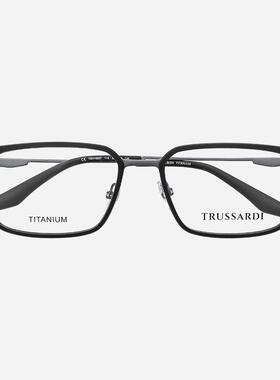 Trussardi杜鲁萨迪眼镜框纯钛近视超轻商务方框男款眼镜架1086