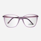 诗乐眼镜框女款 高级感近视眼镜架1610 纯钛超轻无螺丝猫眼大框时尚