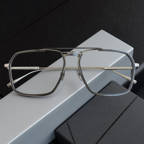 日本Masunaga纯钛超轻飞行员眼镜