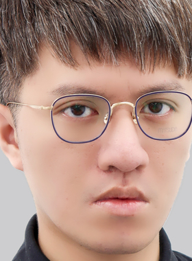 日本MATSUDA松田眼镜框男超轻纯钛复古圆框时尚简约眼镜架M3090-i
