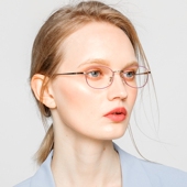 日本手工Chiyoko眼镜框女款 近视眼镜架8105 超轻纯钛复古文艺时尚