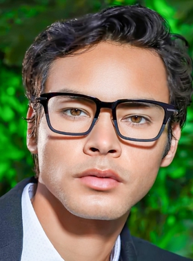 日本Masunaga Kenzo增永眼镜框男款商务方形全框纯钛眼镜架TAURUS