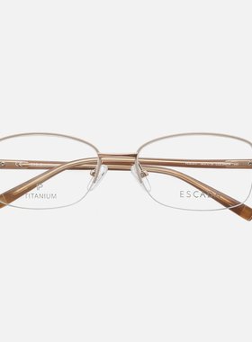 ESCADA艾斯卡达眼镜框女近视可配镜片纯钛轻潮流半框金丝眼镜架91
