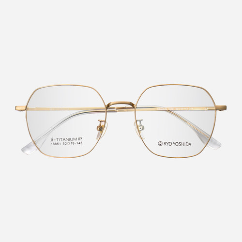日系吉田京全框纯钛金丝眼镜架