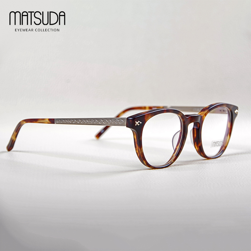 matsuda近视小脸复古纯钛眼镜架