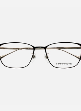 HAMAMOTO眼镜框男近视可配方框大脸宽金边纯钛轻款男士眼镜架H327