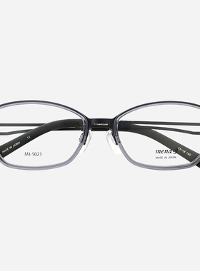 日本mena J眼镜框男女款时尚超轻纯钛复古近视方形大脸眼镜架5021