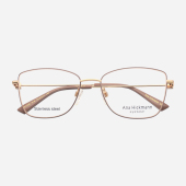 Hickmann海歌漫眼镜框女近视全框不锈钢超轻大脸金边眼镜架1435