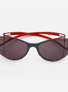 SPEC ESPACE手工眼镜框墨镜男大脸超轻纯钛红色运动女太阳镜9604