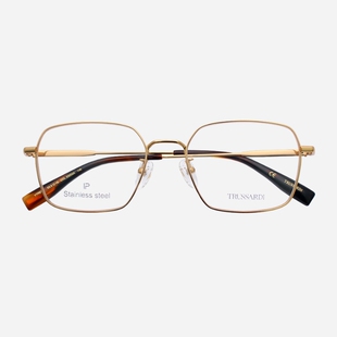 Trussardi杜鲁萨迪眼镜框男近视超轻方框金丝斯文大脸眼镜架514