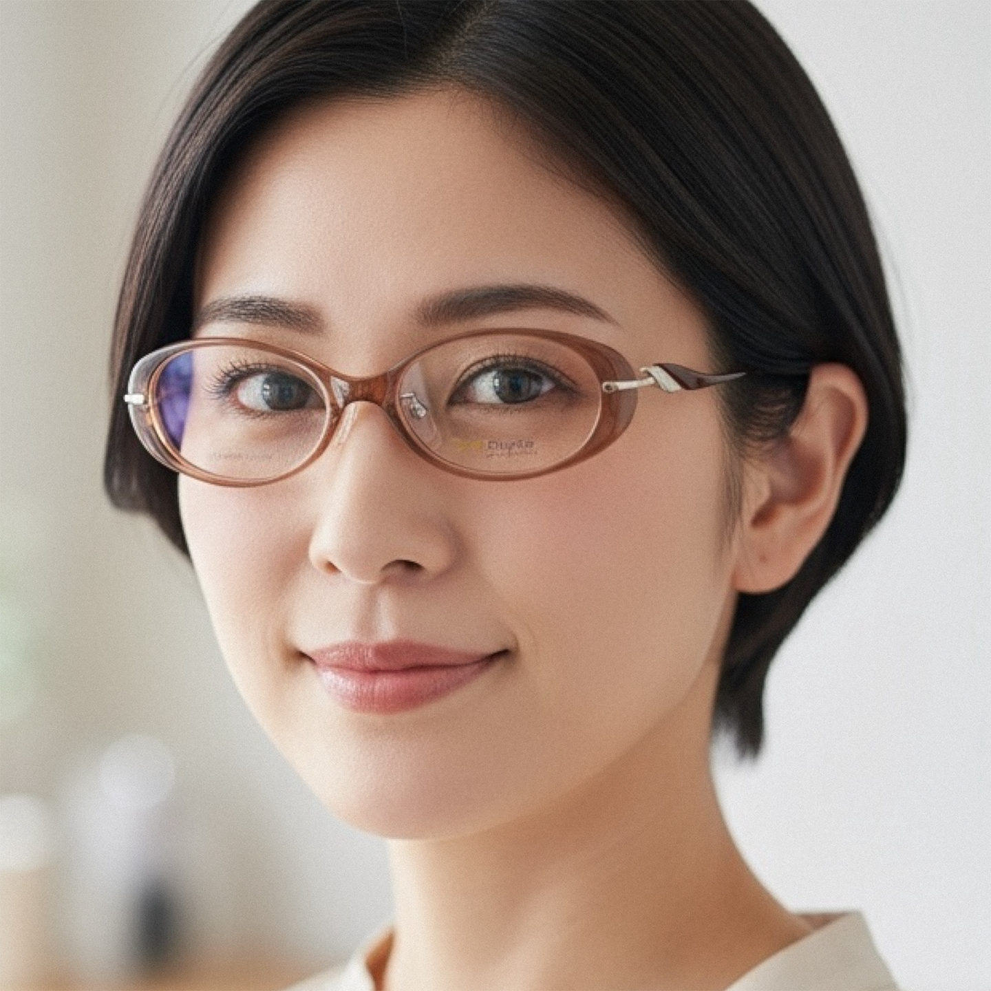 日本Chiyoko眼镜框女款纯钛超轻复古全框小框时尚近视眼镜架8203