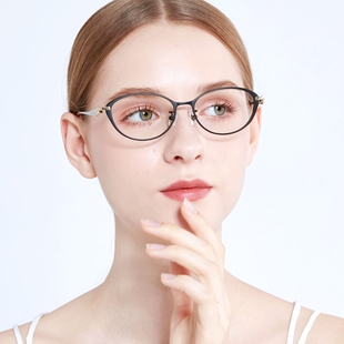 近视可配纯钛超轻复古小脸眼镜架8115 chiyoko日本手工眼镜框女款