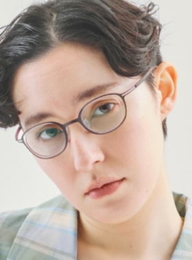 日本Spec Espace眼镜框男女款超轻纯钛无螺丝舒适小框眼镜架2462