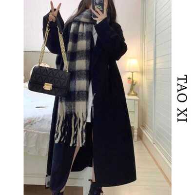 秋冬2024新款大码毛呢外套赫本风