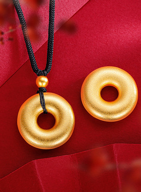 金店同款新款沙金吊坠男女吊坠