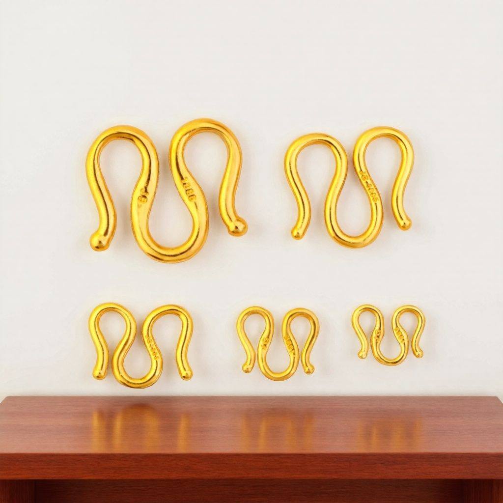 m扣黄金色S钩扣配件DIY手工材料