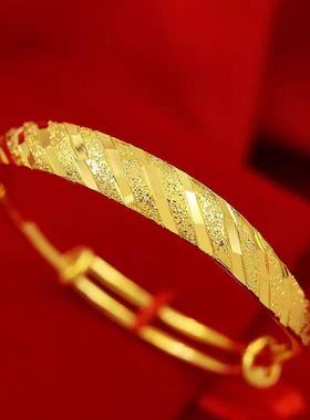 18k黄金色轻奢小众手镯