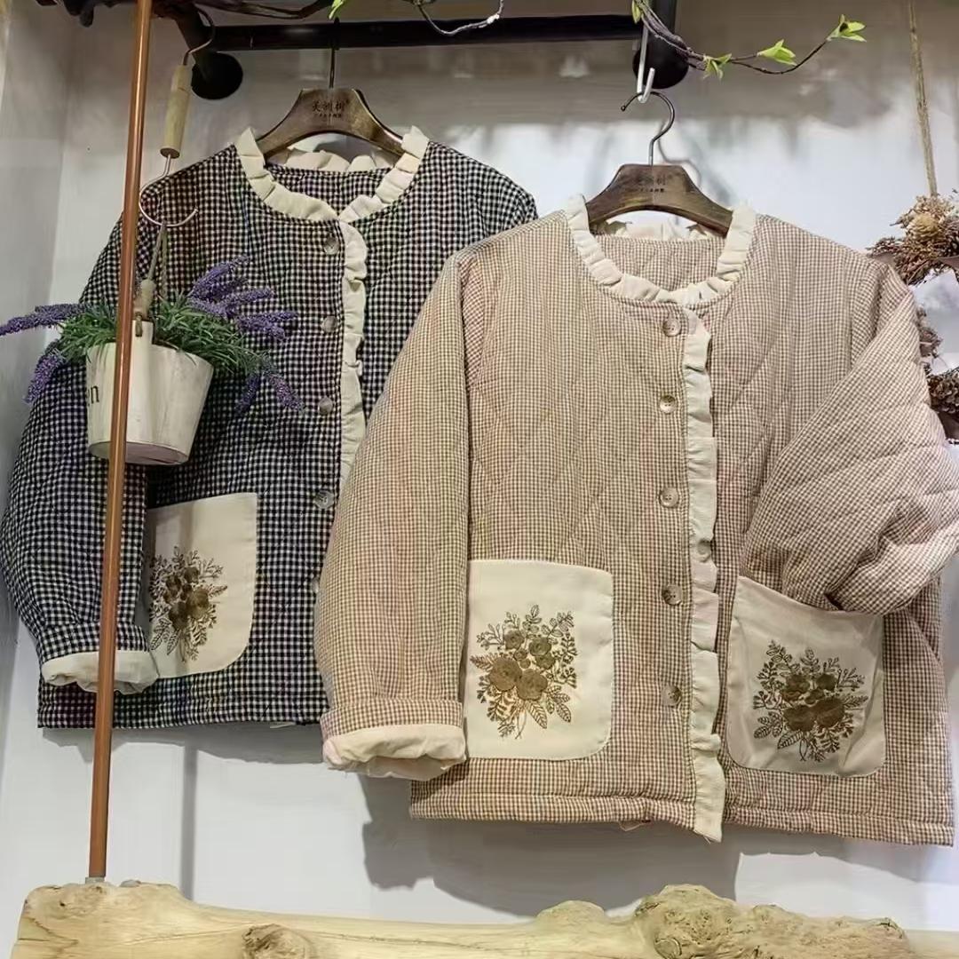 棉服冬季里外纯棉夹棉宽松外套