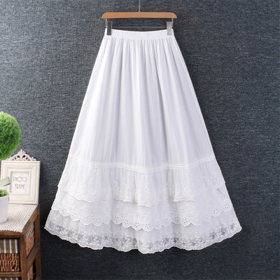长裙日系A字蕾丝衬裙半身裙