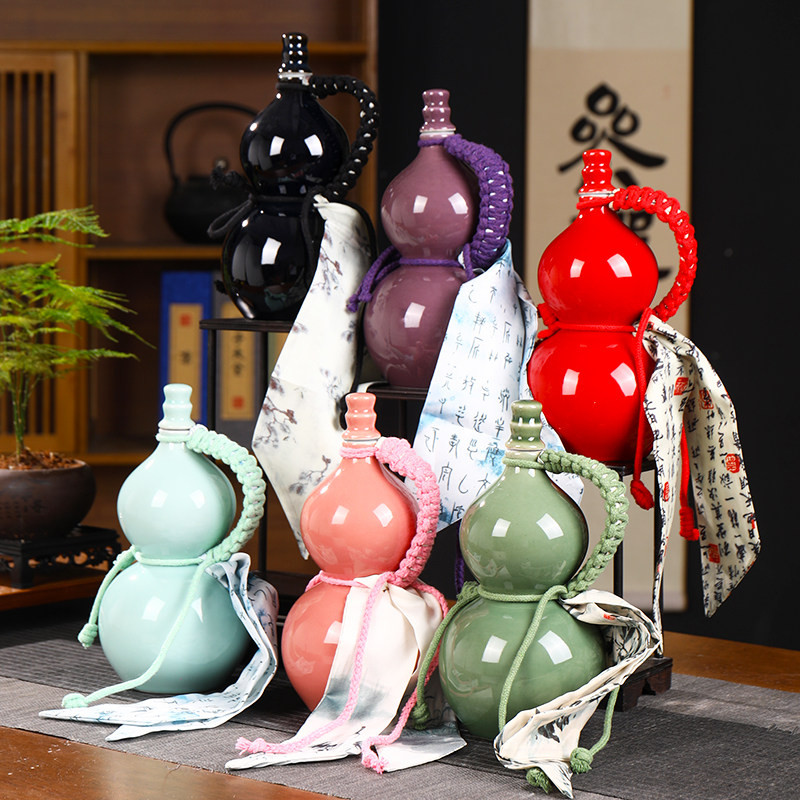 景德镇仿古陶瓷酒瓶密封好不掉色