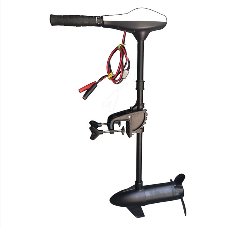 速弈电瓶船用电动马达推进器橡皮艇发动机外机12v螺旋桨挂浆机u.