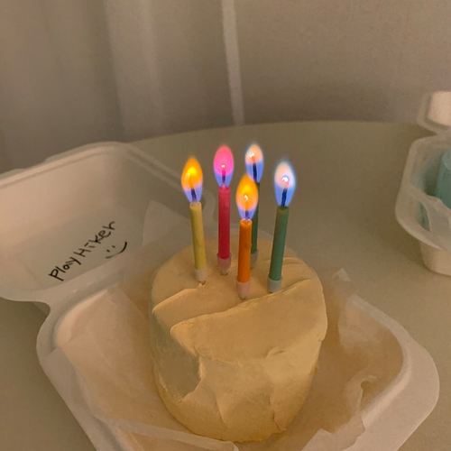 ins网红彩虹蛋糕装饰生日蜡烛