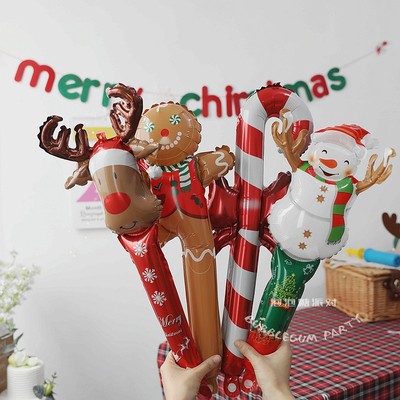 棒棒庆祝击打圣诞气球