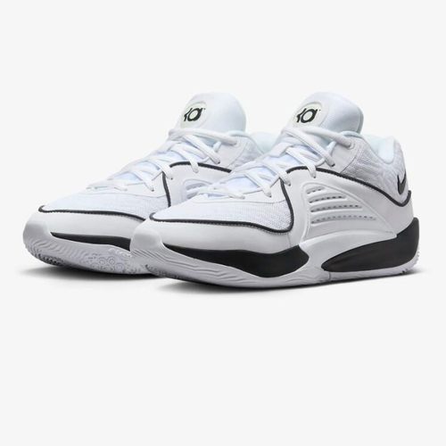 白黑轻便缓震篮球鞋