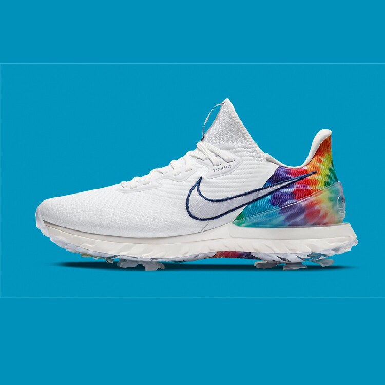 代购耐克Nike Roshe G Tour NRG 彩虹色扎染高尔夫球鞋CK1222 100