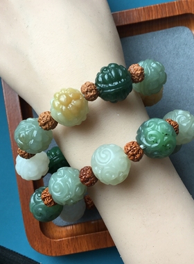 和田玉多宝手链手链和田玉