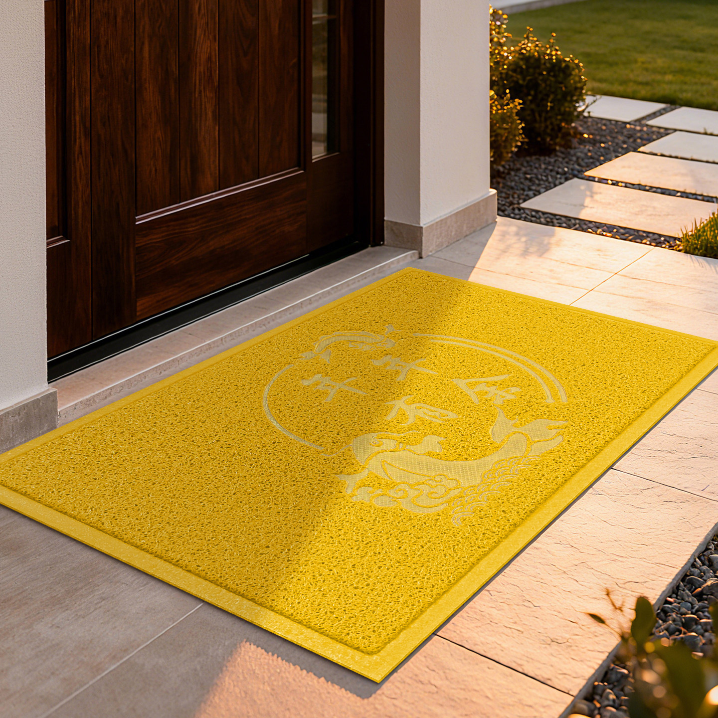 黄色地垫入户门垫进门大门口脚垫门外年年有余丝圈防滑玄关地毯,居家布艺,入户地垫,淘宝优惠券,粉丝福利购,淘宝优惠卷
