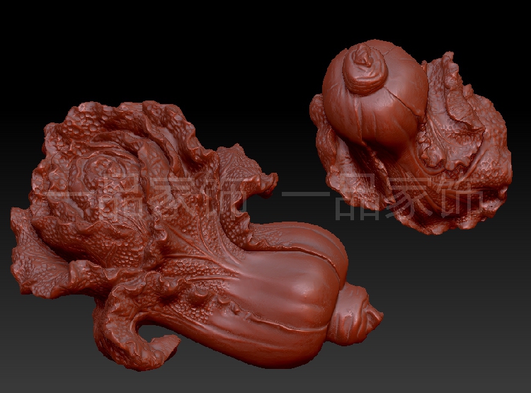 完美大白菜7圆雕图stl模型三维图立体图精雕图3d打印非实物 商务/设计服务 设计素材/源文件 原图主图