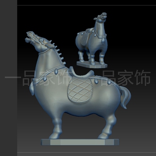 13改马唐马stl雕刻图圆雕图模型文件三维立体精雕图3d打印