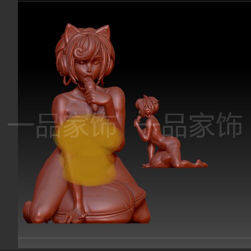 唱歌的美女stl雕刻图圆雕图模型文件三维立体精雕图3d打印图
