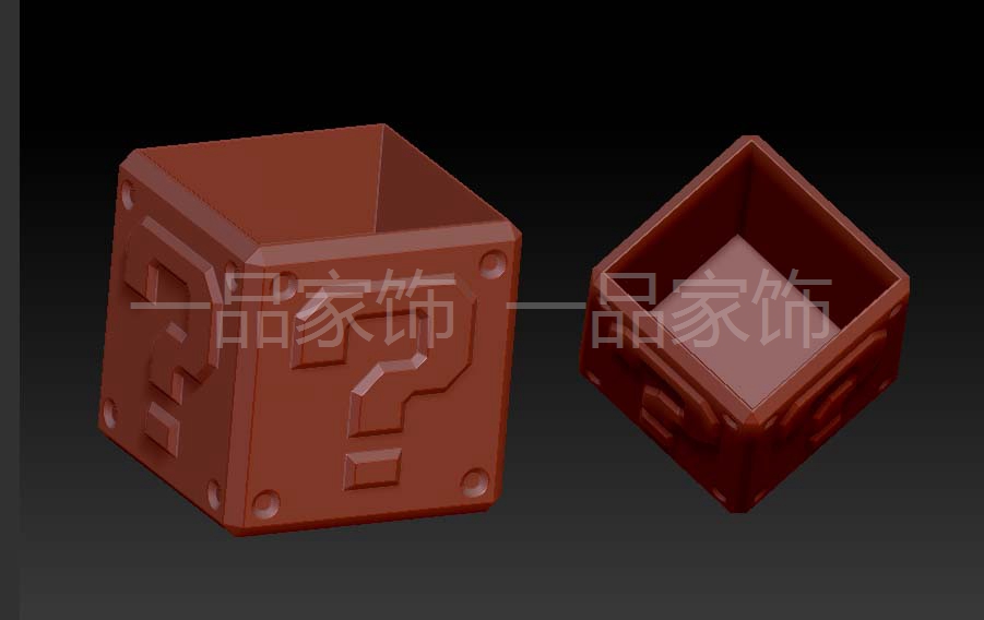 问号笔筒stl雕刻图圆雕图模型文件三维立体精雕图3d打印图纸