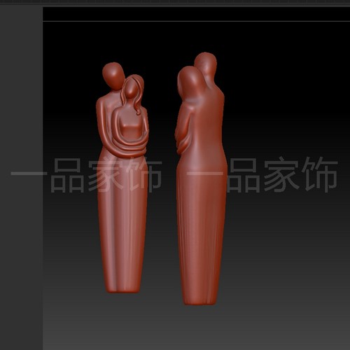 13情人的stl格式圆雕图雕刻图模型文件三维立体图3d