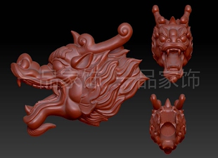 改了龙头的哦stl雕刻图圆雕图模型文件三维立体精雕图3d打印图纸
