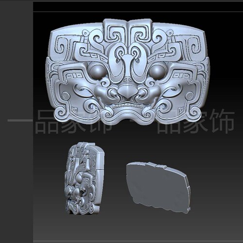 88兽面剑配stl格式圆雕图雕刻图模型文件三维立体图3d