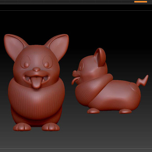 改短腿stl雕刻图圆雕图模型文件三维立体精雕图3d打印图