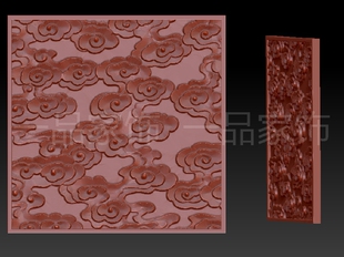 9809云纹茶杯垫=圆雕图stl模型三维图立体图精雕图3d打印非实物