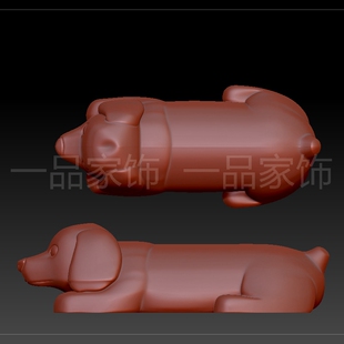 8趴地上狗凳子stl格式圆雕图雕刻图模型文件三维立体图3d