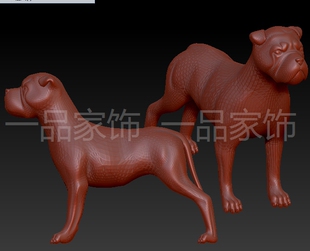 狗狗子  圆雕图核雕图stl模型三维图立体图精雕图3d打印非实物