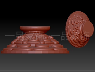 佛底座圆雕图核雕图stl模型三维图立体图精雕图3d打印非实物