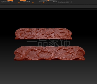 双鱼底座圆雕图核雕图stl模型三维图立体图精雕图3d打印非实物