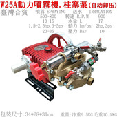 台湾海顺W25A型三缸柱塞泵自动卸压农用物理款 高压打药动力喷雾器