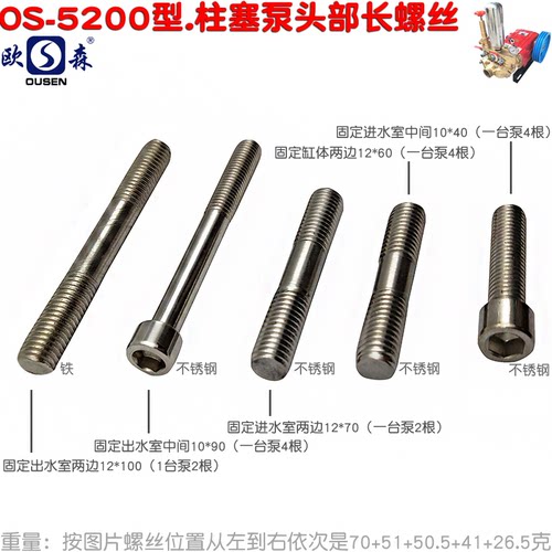 柱塞泵打药机农用园林喷雾机螺丝