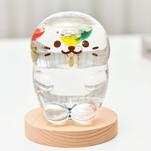 饰品摆件 鲸鱼天气预报瓶猫咪伽利略温度计创意礼品生日礼物桌面装