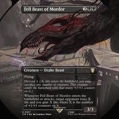 【铃铛卡牌】万智牌 英文 LTC假日潮涌 金 Fell Beast of Mordor