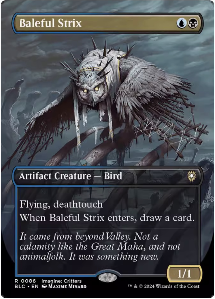 【铃铛卡牌】万智牌 英文 班隆洛blc 异画 金 恶邪枭 086